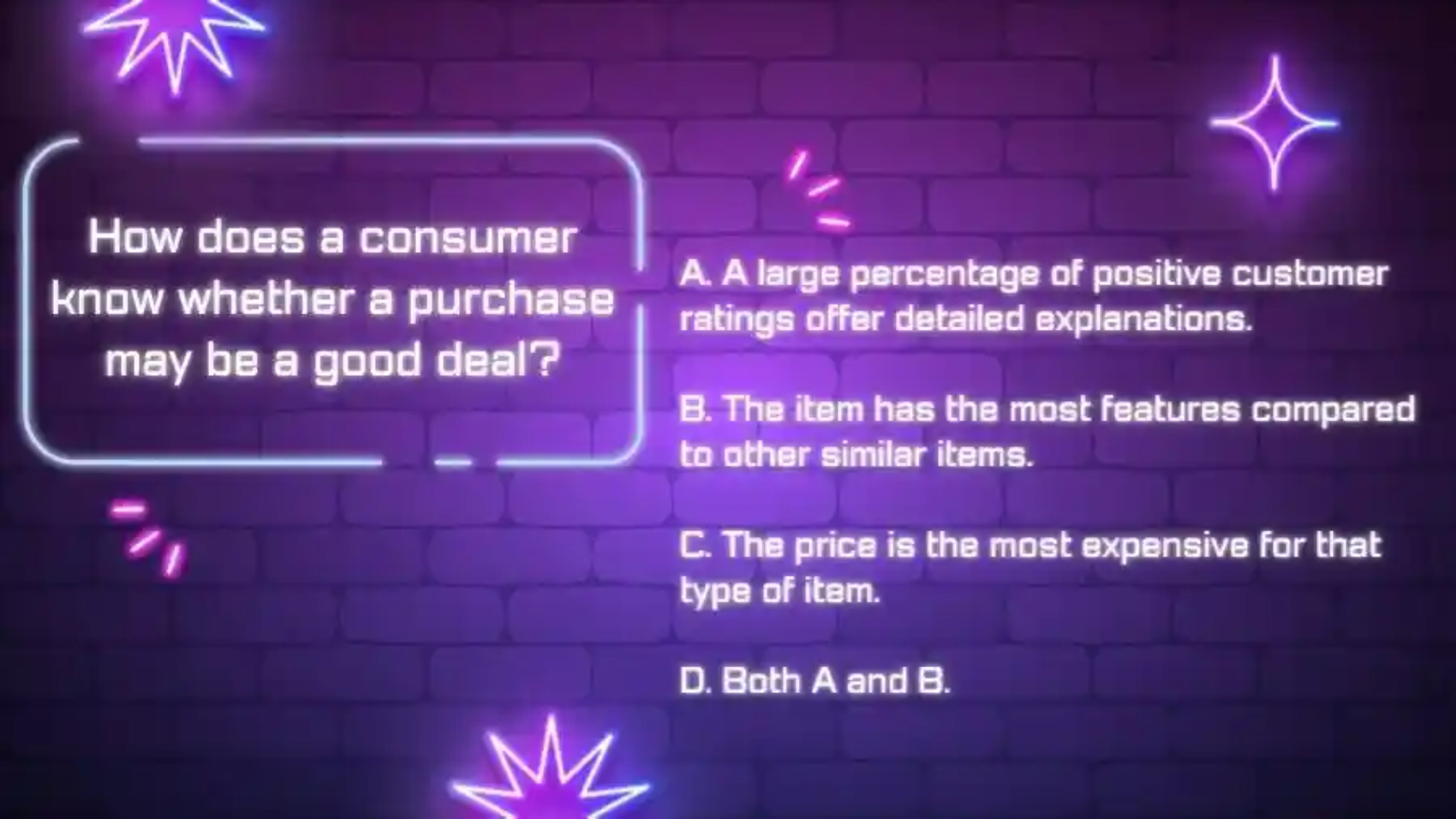 How does a consumer know whether a purchase may be a good deal?