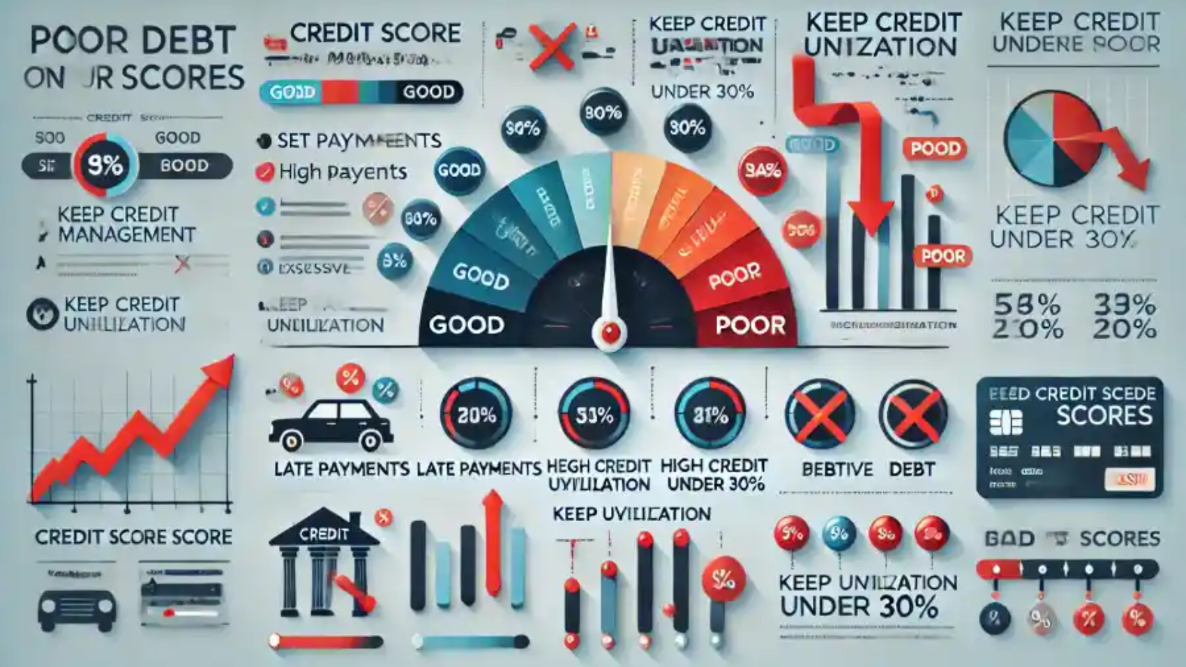 what will happen to your credit score if you do not manage your debt wisely?