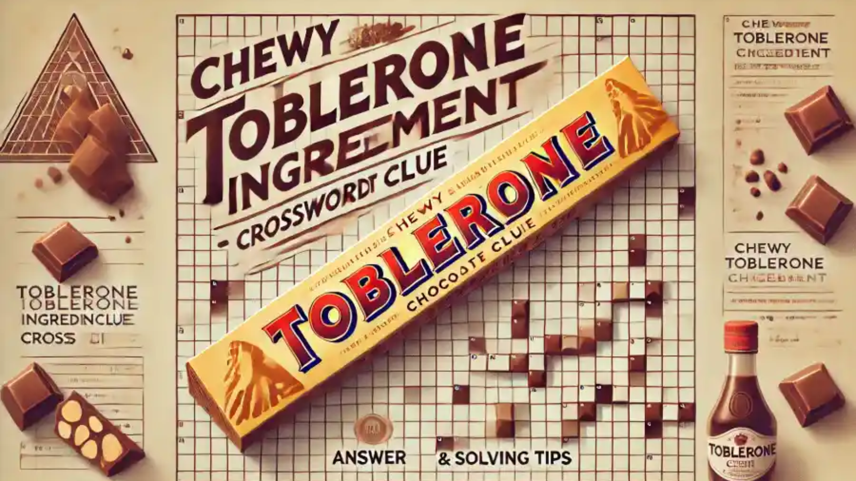 chewy toblerone ingredient crossword clue