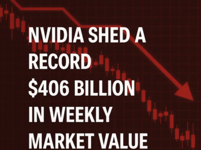 nvidia shed a record $406 billion in weekly market value.