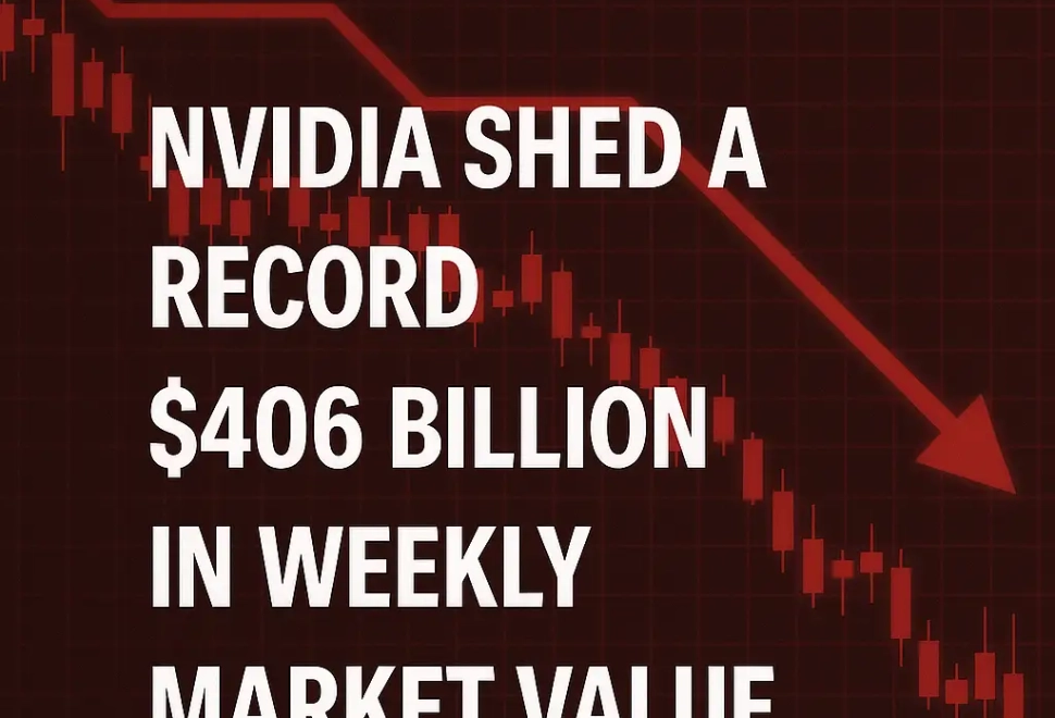 nvidia shed a record $406 billion in weekly market value.