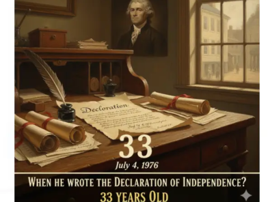 How old was thomas jefferson when he wrote the declaration of independence