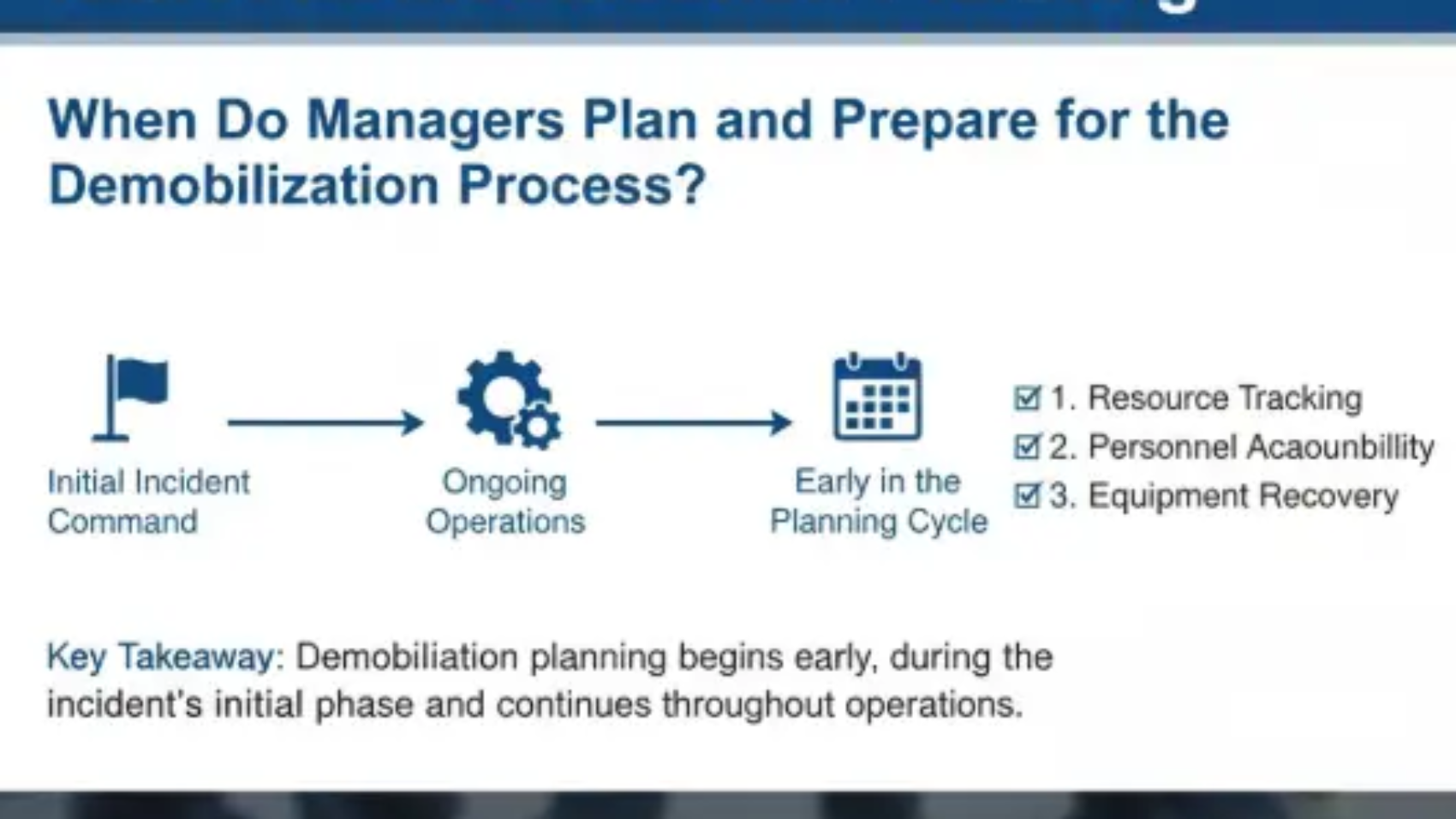 In NIMS, When Do Managers Plan and Prepare for the Demobilization Process?