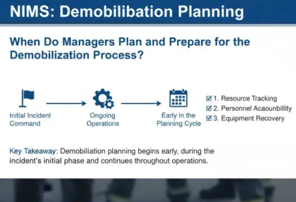 In NIMS, When Do Managers Plan and Prepare for the Demobilization Process?