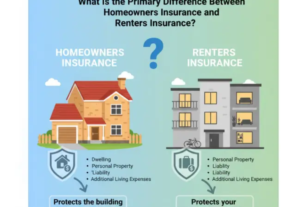 What Is the Primary Difference Between Homeowners Insurance and Renters Insurance?