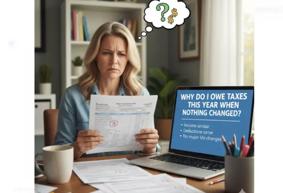Why Do I Owe Taxes This Year When Nothing Changed
