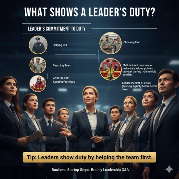 Which of the following demonstrates a leader's commitment to duty?