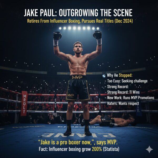 Jake Paul Retires from Influencer Boxing After Outgrowing the Scene