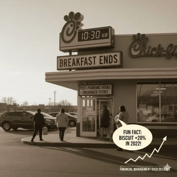 Looking for Chick-fil-A breakfast times in 2022? Discover the unchanged 10:30 a.m. cutoff and a fun fact about biscuit sales! Explore more about financial management trends over decades.