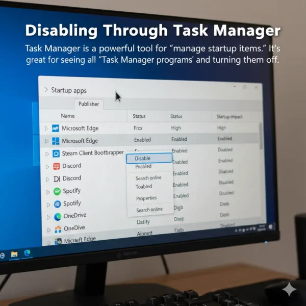 Disabling Through Task Manager