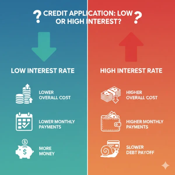 When Applying for Credit, Is It Preferable to Receive a Low Interest Rate or a High Interest Rate?
