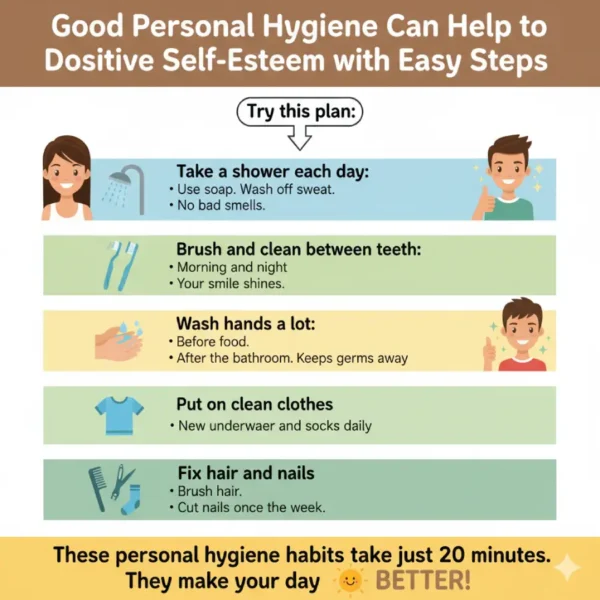 Discover how good personal hygiene directly contributes to positive self-esteem. Follow simple, daily steps for washing, grooming, and cleaning to feel confident and keep germs away.