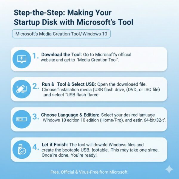 Step-by-Step: Making Your Startup Disk with Microsoft's Tool