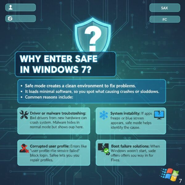 Why Enter Safe Mode in Windows 7?