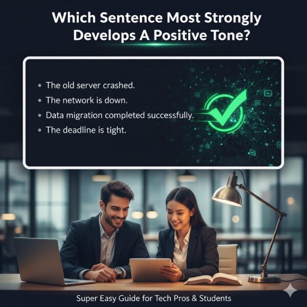 Which Sentence Most Strongly Develops A Positive Tone? Super Easy Guide for Kids & Students
