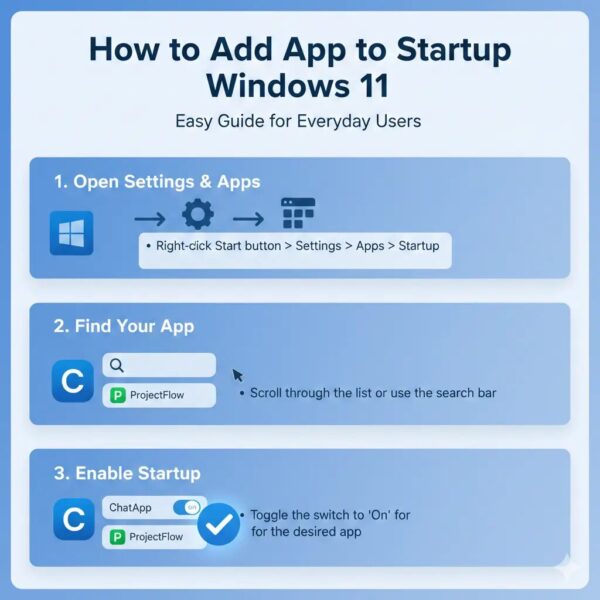 How to Add App to Startup Windows 11: Easy Guide for Everyday Users